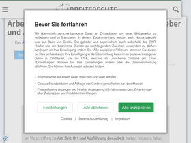 'arbeitsrechte.de' screenshot