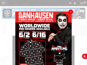 'prowrestlingtees.com' screenshot