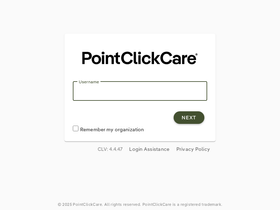 'pointclickcare.ca' screenshot