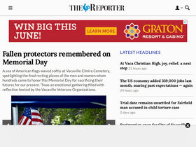 'thereporter.com' screenshot