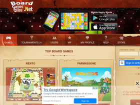 'boardgamesonline.net' screenshot