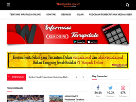 'redaksi.waspada.co.id' screenshot