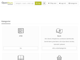 'openhours.dk' screenshot