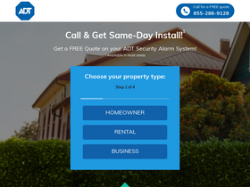 'adtsecuritysystem.com' screenshot
