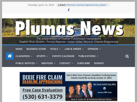 'plumasnews.com' screenshot
