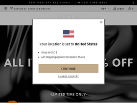 HXTN Supply homepage screenshot