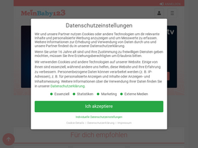'meinbaby123.de' screenshot