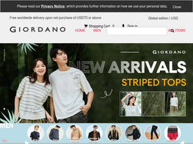 'giordano.com' screenshot