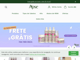 'apsecosmetics.com.br' screenshot