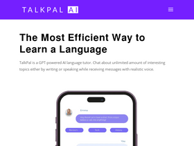 TalkPal - Master languages with AI: immersive learning, instant feedback, multi-platform.