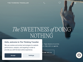 'thethinkingtraveller.com' screenshot