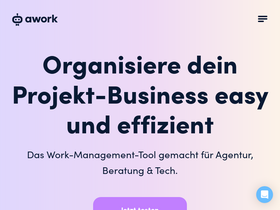 'awork.io' screenshot