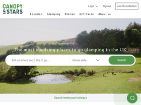 'canopyandstars.co.uk' screenshot