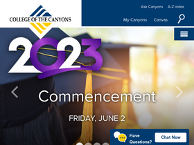 'canyons.edu' screenshot