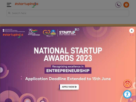 'startupindia.gov.in' screenshot