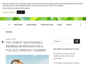 'greenwithless.com' screenshot