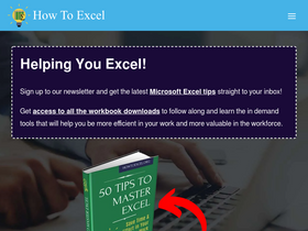 'howtoexcel.org' screenshot