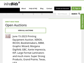 'wirebids.com' screenshot