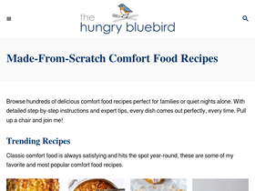 'thehungrybluebird.com' screenshot