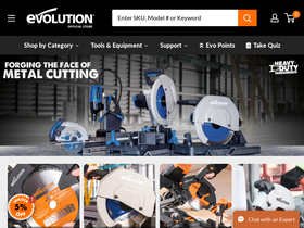 'evolutionpowertools.com' screenshot