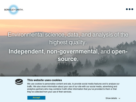 'berkeleyearth.org' screenshot