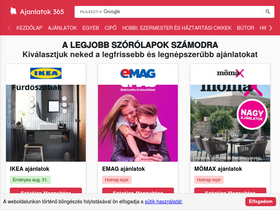 'ajanlatok365.hu' screenshot
