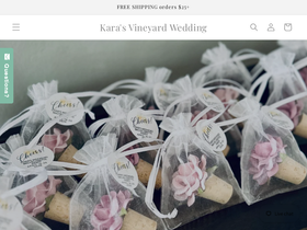 karasvineyardweddingshop.com homepage screenshot
