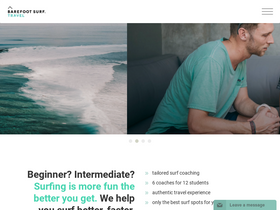 'barefootsurftravel.com' screenshot