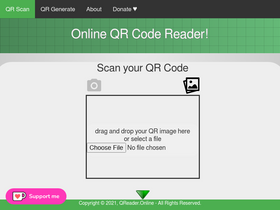 'qreader.online' screenshot