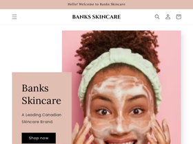 banksskincare.com homepage screenshot