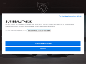 'peugeot.hu' screenshot