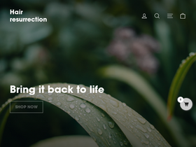 Hair resurrection website screenshot