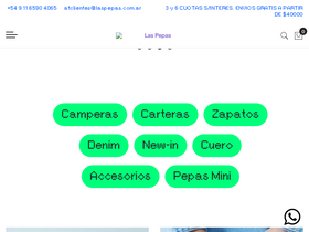 'laspepas.com.ar' screenshot