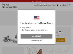 karveshaving.com homepage screenshot