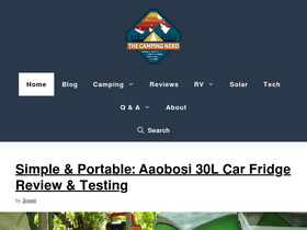 'thecampingnerd.com' screenshot
