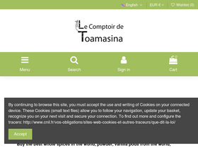 'lecomptoirdetoamasina.fr' screenshot