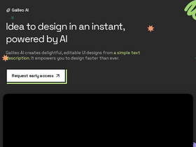 Galileo - Revolutionize UI design with AI-driven rapid prototyping and collaboration.