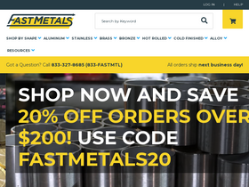 'fastmetals.com' screenshot