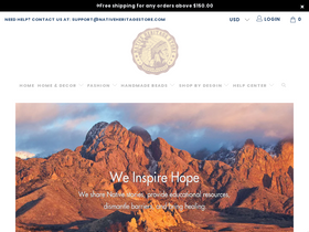 Nativeheritagestore homepage screenshot