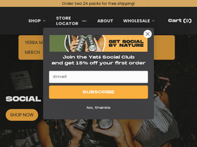 drinkyate.com homepage screenshot
