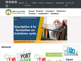 'univ-guelma.dz' screenshot