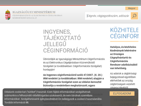 'e-cegjegyzek.hu' screenshot