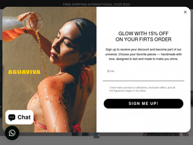 aguavivaswim.com homepage screenshot