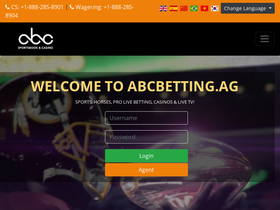 'abcbetting.ag' screenshot