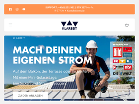 klarbeit.de homepage screenshot