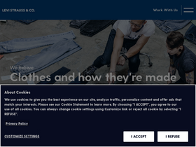 'levistrauss.com' screenshot
