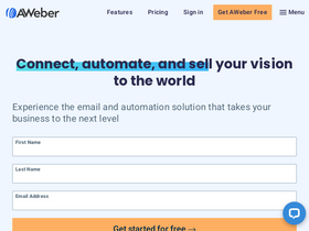 'aweber.com' screenshot