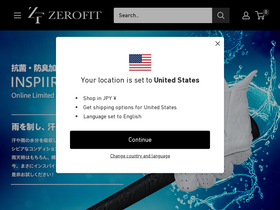 Zerofit homepage screenshot