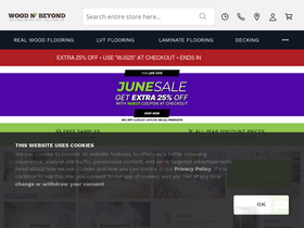 'woodandbeyond.com' screenshot