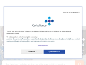 'cerballiance.fr' screenshot